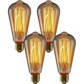 4 X E27 Wolka 40W Ampoule Edison Incandescent Bulb
