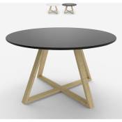 Ahd Amazing Home Design - Table basse ronde de salon et salle à manger au style scandinave 80cm Krize Couleur: Noir