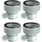 Ahlsen - Adaptateurs de tuyau de type b pour pompes, lot de 4, adaptateurs de tuyau de piscine pour raccords de 1,5' et 1,25', gris, - multicolour