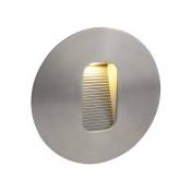 Applique LED Wall & Step, ronde, acier inoxydable