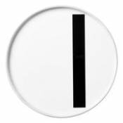 Assiette A-Z / Porcelaine - Lettre I - Ø 20 cm - Design Letters blanc en céramique