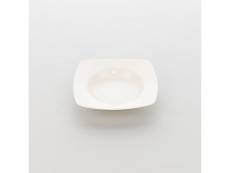 Assiette creuse porcelaine ecru liguria 210 x 210 mm - lot de 6 - stalgast - porcelaine210 210x40mm