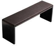 Banc Irony Pad / Assise cuir - L 130 cm - Zeus noir en métal