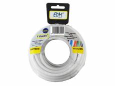 Bobine câble tubulaire 2x1mm blanc 20mts E3-28104