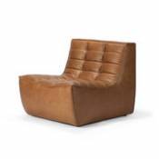 Chaise N701 / Cuir - Ethnicraft marron en cuir
