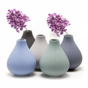Chive Frost Lot de 6 Vases ronds en argile pour décoration