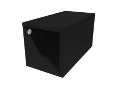 Cube de rangement bois 25x50 cm 25x50 noir CUBE25-N