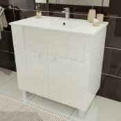 Cuisibane - Meuble salle de bain sur pieds ecoline