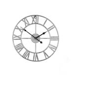 Grande Horloge Murale, Horloge Murale Silencieuse Vintage avec Chiffres Romains, Horloge Murale en Métal, Horloge Murale Décorative pour Salon,