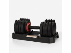 Haltère poids réglable charge variable fitness musculation 25 kg oonda