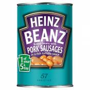 Heinz Baked Beanz avec des saucisses de porc en sauce tomate (415g) - Paquet de 6