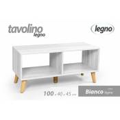 Iperbriko - Table basse blanche cm 100 x 40 x 45 h