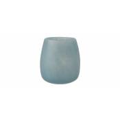 Jolipa - Vase rond en verre bleu H20 cm - Bleu