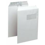 La Couronne - Paquet de 50 pochettes vélin blanc 229 x 324 mm 90 g fenêtre 50 x 110 mm avec bande adhésive - Blanc