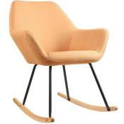 Les Tendances - Rocking chair tissu orange Nartha