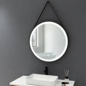 Miroir de salle de bain Rond led Φ50cm , Miroir avec éclairage Interrupteur tactile - Blanc froide - Meykoers