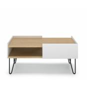 Nina coffee table 45X100X55 oak/WHITE - Chêne clair
