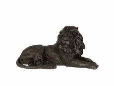 Paris prix - statuette déco "lion couché" 80cm bronze