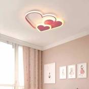 Plafonnier chambre D'enfant, acrylique led plafonnier en forme de coeur dimmable Plafonnier Lampe pour enfants avec télécommande pour salon, chambre