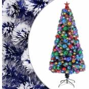Sapin de Noël artificiel led Blanc et bleu 150 cm