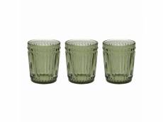 Set 3 verres verts cc300 dorico verre vert