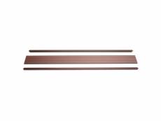 Set de finition pour brise-vue en wpc sarthe, profil de finition brise-vent ~ 180cm, brun