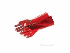 Silverline - gants pvc rouges résistants 40cm