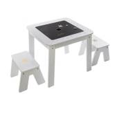 Sphera Docce E Accessori - Sphera Sphera Table pour enfants avec 2 tabourets - Blanc - 57x57x51 cm