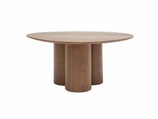 Table basse design bois foncé noyer l78 cm hollen