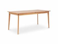 Table de salle à manger extensible en bois design scandinave 160-200cm - blow bois naturel