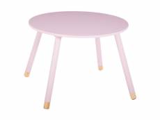 Table douceur rose pour enfant en bois ø60cm