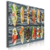 Tableau deco cuisine tapas et pintxos, 80x50cm - Multicouleur