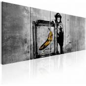 Tableau singe banksy avec cadre - 200 x 80 cm