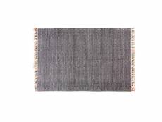 Tapis texas moderne, style kilim, 100% coton, noir, 110x60cm 8052773470209