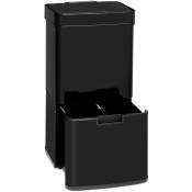 Touchless Black Stainless Steel poubelle avec capteur 72L noire - Noir