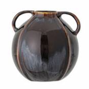 Vase / Céramique - Fait main / H 15 cm - Bloomingville marron en céramique