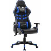 Vidaxl - Chaise de jeu Noir et bleu Cuir artificiel