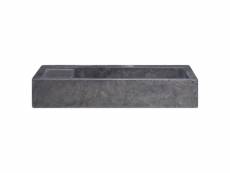 Vidaxl lavabo noir 58x39x10 cm marbre