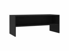 Vidaxl meuble tv noir 100 x 40 x 40 cm aggloméré