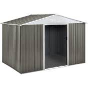 Abri jardin métal HABITAT ET JARDIN Dallas - 5,29 m² - Taupe