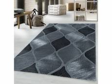 Alhambra - tapis à motifs quadrilobes - noir & gris 160 x 230 cm COSTA1602303530BLACK