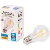 Ampoule led Filament E27 8W A60 dimmable - Blanc Chaud