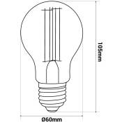 Barcelona Led - Dimmbare Filament-LED-Lampe E27 8W A60 - Warmweiß