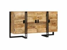 Buffet bahut armoire console meuble de rangement bois de manguier massif 150 cm helloshop26 4402145