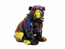 Bulldog collier assis noir - amadeus