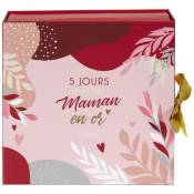 Calendrier D'Avent Maman 5 bougies Rouge Home Deco