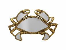 "déco murale miroir crabe 43cm"