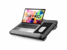 Duronic dml433 plateau pour ordinateur portable avec coussins inclinés en polystyrène ergonomiques | repose poignets en mousse | support pour tablette