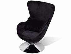Fauteuil | fauteuil de relaxation fauteuil salon en forme d’œuf noir meuble pro frco59527