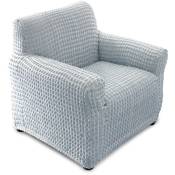 Housse de canapé & Housse de fauteuil extensible - gris Gris 1 place - Gris